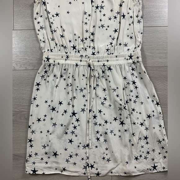 Tibi Silk Starfish Novelty Print Cream Sleeveless Dress - Picture 5 of 10